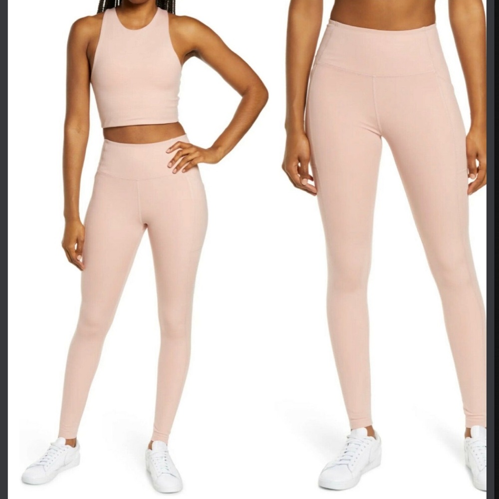 Girlfriend Collective compressive pocket legging misty rose